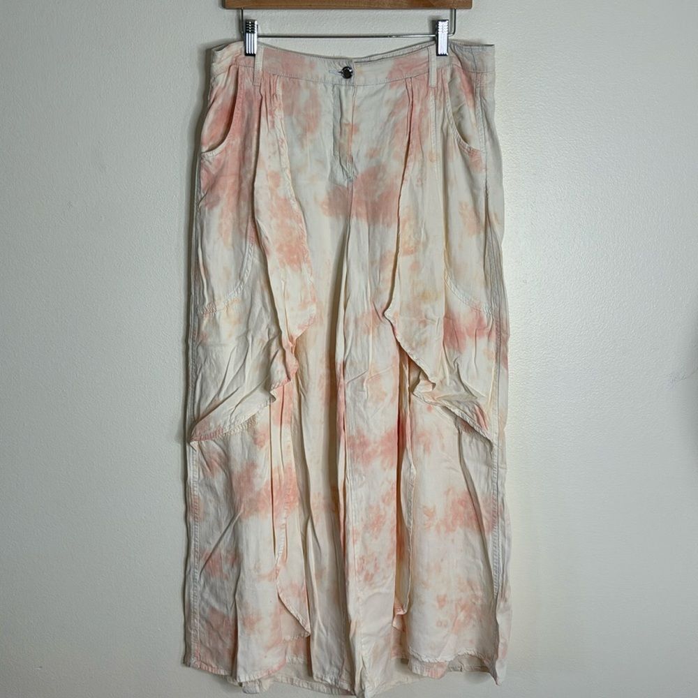 Gemma + Jane ladies soft tie dye wide leg pants size 10